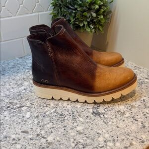 Bed Stu Lydyi Womens Vegetable Tanned Leather Distresses Ankle Boot Size 9
